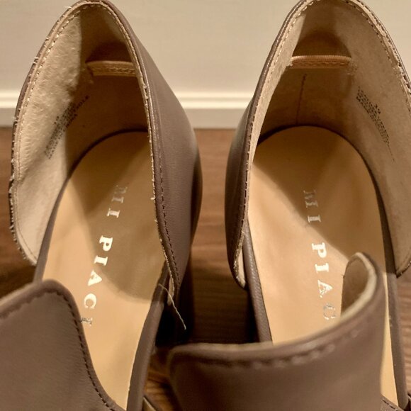 Mi Piaci Leather Ankle Boots, Gray, Size 39, Worn Once - Picture 4 of 8